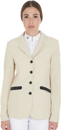 Produktbild von Equestro Turnierjacket für Damen aus perforiertem Stoff in Beige Größe S