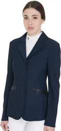 Produktbild von Equestro Turnierjacket für Damen aus perforiertem Stoff in Blau Größe S