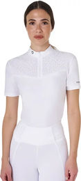 Produktbild von Equestro Turnierpolo Damen Reitshirt aus Baumwolle Weiß XS