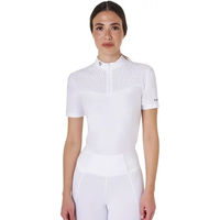 Produktbild von Equestro Turnierpolo Damen Reitshirt aus Baumwolle Weiß XS