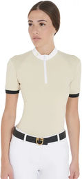 Produktbild von Equestro Turnierpolo Damen Reitshirt Beige XL