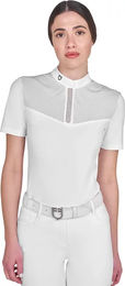 Equestro Turnierpolo Damen Reitshirt Sommer Weiß XL – Bild 1 von 1
