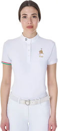 Produktbild von Equestro Turnierpolo Damen X Fise Reitshirt Weiß Größe S