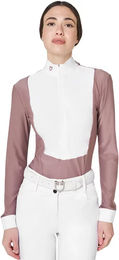 Equestro Turnierpolo mit langen Ärmeln für Damen in Beige oder Weiß Größe XS – Bild 1 von 1