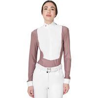 Produktbild von Equestro Turnierpolo mit langen Ärmeln für Damen in Beige oder Weiß Größe XS
