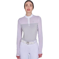 Produktbild von Equestro Turnierpolo mit langen Ärmeln für Damen in Grau Größe L