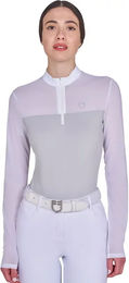 Equestro Turnierpolo mit langen Ärmeln für Damen in Grau XL – Bild 1 von 1