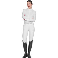Produktbild von Equestro Turnierpolo mit langen Ärmeln für Damen in Weiß Größe XS