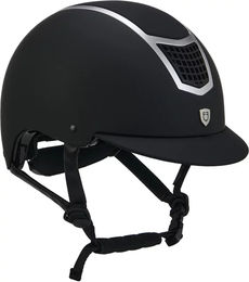 Equestro Ultra-Light Reithelm Unisex Schwarz-Silber Größe L (59-61 cm) – Bild 1 von 4
