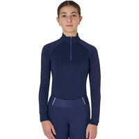 Produktbild von Equestro Unterziehtrikot für Reiter Junior Langarmshirt Blau für 12 Jahre