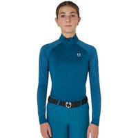 Produktbild von Equestro UnterziehTrikot Reitshirt für Kinder Blau für Übergangszeiten 10 Jahre