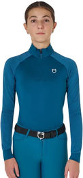 Produktbild von Equestro UnterziehTrikot Reitshirt Unisex Blau für Übergangszeiten