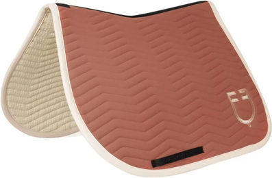 Produktbild von Equestro Wave Quilting Satteldecke für Pferde aus Baumwolle Braun