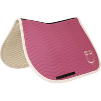 Produktbild von Equestro Wave Quilting Satteldecke für Pferde aus Baumwolle in Beige oder Rosa Größe Full