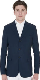 Produktbild von Equestro Wettbewerbsreitjacke für Herren mit Belüftung Sommer Blau XS