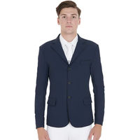 Produktbild von Equestro Wettkampf-Reitjacke für Herren in Blau Größe S mit seitlicher Reißverschlusstasche
