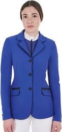 Produktbild von Equestro Wettkampfjacke Damen Tecno Stretch Blau XS wasserabweisend