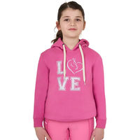 Produktbild von Equestro Winter Love Hoodie für Kinder aus Baumwolle in Rosa Pink