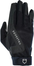 Equestro Winter-Reithandschuhe für Damen mit Fleece-Futter in Blau oder Schwarz Grösse M – Bild 1 von 2