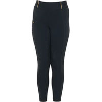 Produktbild von Equestro Winter Reithose für Kinder mit Fleece für Mädchen in Schwarz