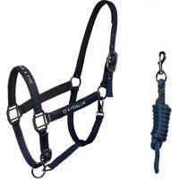 Produktbild von Equestro X Fise Halfter- und Führstrick-Set aus Nylon für Pferde in Blau