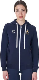 Produktbild von Equestro X Fise Kapuzenjacke aus Fleece für Damen in Blau Grösse XL