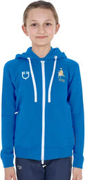 Produktbild von Equestro X Fise Kapuzensweatshirt mit Reißverschluss aus Fleece für Kinder in Blau Größe 14 Jahre