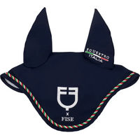 Produktbild von Equestro X Fise Mütze aus dehnbarem Stoff mit Schnur in Blau für Warmblut