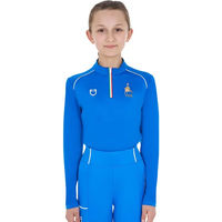 Produktbild von Equestro X Fise Reitshirt Langarmpolo für Kinder in Blau