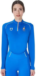 Produktbild von Equestro X Fise Technisches Langarmshirt Damen Blau Größe L FEI