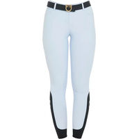 Produktbild von Equestro Zenda Light Reithose Damen mit Mid Grip Silikon für Sommer Blau Weiß Größe 48 IT