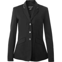 Produktbild von Equetech Deluxe Turnierreitjacke für Mädchen aus Jersey in Schwarz