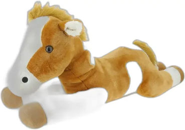 Equi-Kids Plüschpferd Schecke liegend hellbraun-weiß 80 cm – Bild 1 von 1