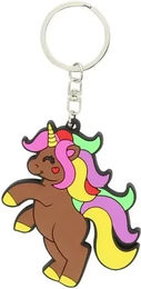 Produktbild von Equi-Kids Silikon-Schlüsselanhänger Einhorn bunt und braun