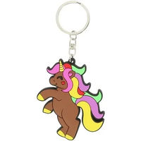 Produktbild von Equi-Kids Silikon-Schlüsselanhänger Einhorn bunt und braun