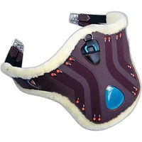 Produktbild von eQuick eDiamond Fluffy Sattelgurt für Pferde in Schwarz mit Plüschbesatz - 125 cm