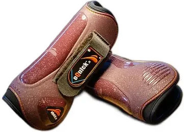 Produktbild von eQuick eLight Gamaschen für Pferde aus Neopren in Braun mit Glitter Größe S - 285 g