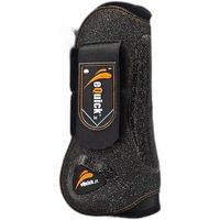 Produktbild von eQuick eLight Gamaschen für Pferde aus Neopren in Schwarz mit Glitter Größe M