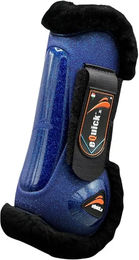 Produktbild von eQuick eLight Sky Full Of Stars Fluffy Vorderbeingamaschen für Vollblut in Blau mit Plüsch