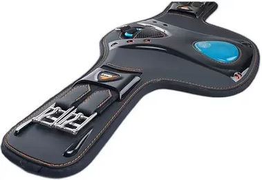Produktbild von eQuick eOnyx Sattelgurt für Pferde aus Kunstleder in Schwarz