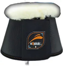 Produktbild von eQuick eOverreach Fluffy Hufglocken aus Neopren Schwarz Größe M
