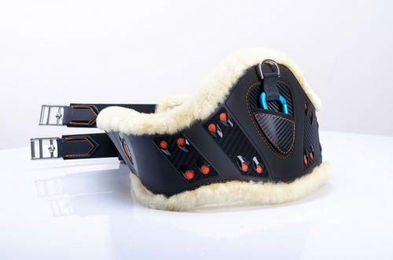 Produktbild von EQUICK eSapphire Sattelgurt mit No Kill Kunstfell in Braun 120 cm - 120 cm