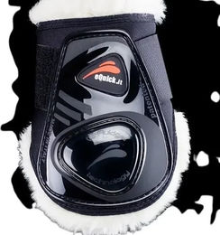 EQUICK eShock Legend Edition Streichkappe Gamaschen mit No Kill Kunstfell Schwarz Größe M – Bild 1 von 2