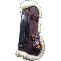 Produktbild von eQuick eShock legend fluffy Gamaschen Vorderbeinschutz für Pferde in Braun Größe L mit Plüsch