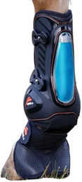 eQuick eShock Overreach Gamaschen aus Neopren Schwarz Größe L für Pferde – Bild 1 von 2