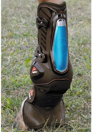eQuick eShock Overreach Gamaschen für Pferde aus Neopren Braun Größe M – Bild 1 von 2