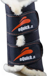 eQuick eTraining Fluffy Gamaschen für Pferde vorne Größe S Schwarz – Bild 1 von 2