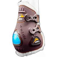 Produktbild von eQuick Gamaschen eVo Fluffy Pferdeklauenschutz aus Plüsch Braun Größe L
