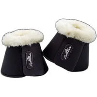 Produktbild von eQuick Hufglocken ES Overreach Fluffy Gamaschen Neopren Schwarz Größe S
