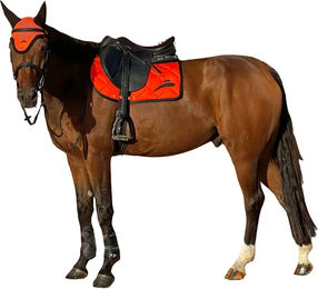 Produktbild von eQuick Springschabracke aus Baumwolle in Orange und Rot